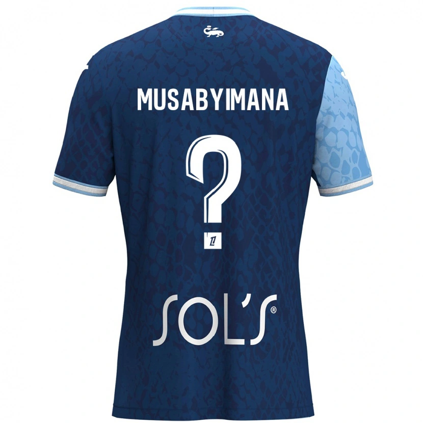 Danxen Kvinder Thierry Musabyimana #0 Himmelblå Mørkeblå Hjemmebane Spillertrøjer 2024/25 Trøje T-Shirt