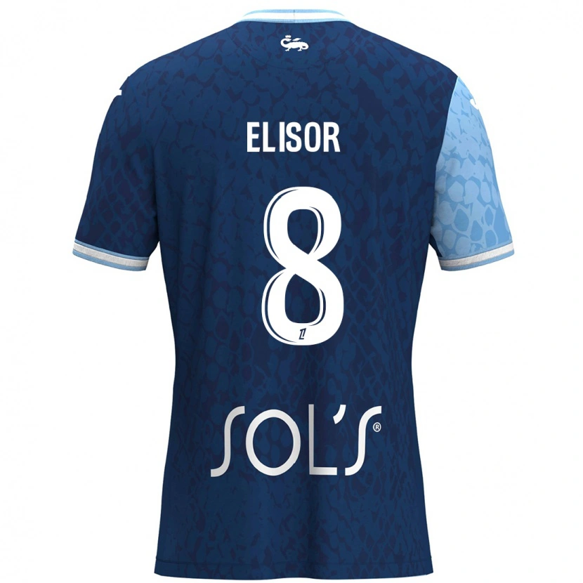 Danxen Kvinder Salomé Elisor #8 Himmelblå Mørkeblå Hjemmebane Spillertrøjer 2024/25 Trøje T-Shirt