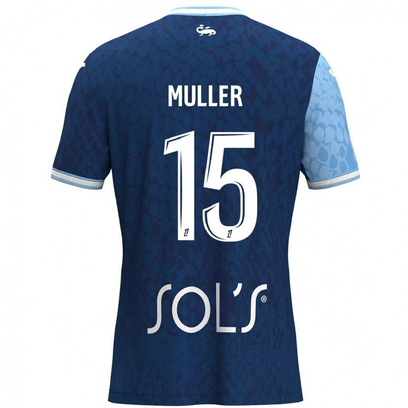 Danxen Kvinder Laura Muller #15 Himmelblå Mørkeblå Hjemmebane Spillertrøjer 2024/25 Trøje T-Shirt