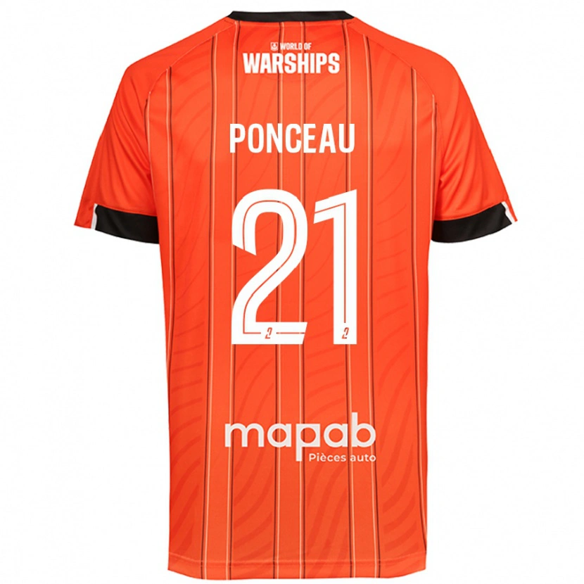 Danxen Kvinder Julien Ponceau #21 Orange Hjemmebane Spillertrøjer 2024/25 Trøje T-Shirt