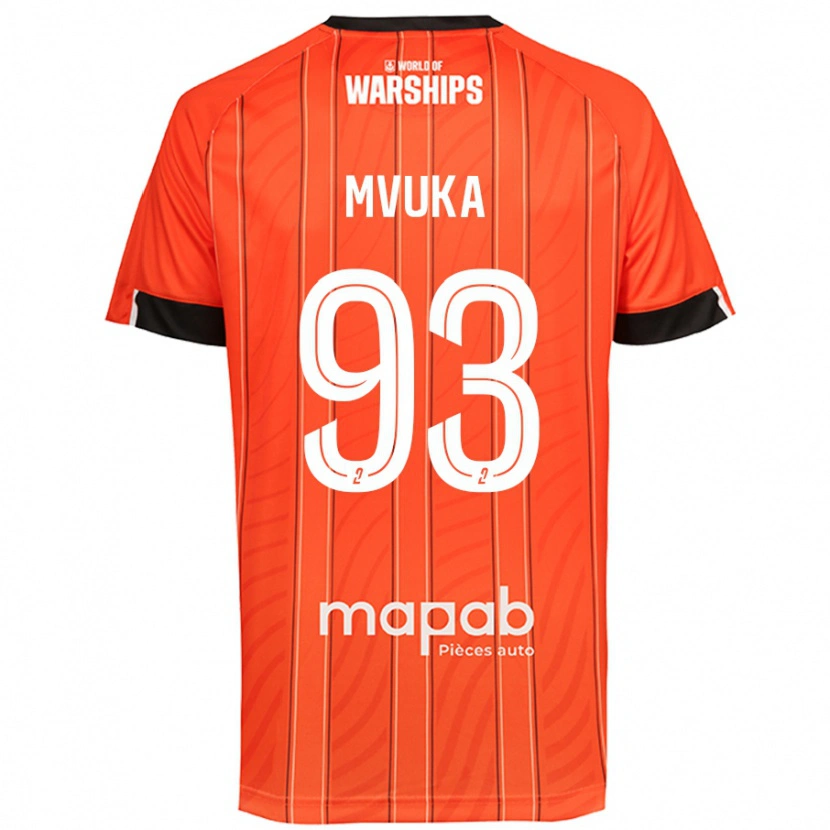 Danxen Kvinder Joel Mvuka #93 Orange Hjemmebane Spillertrøjer 2024/25 Trøje T-Shirt