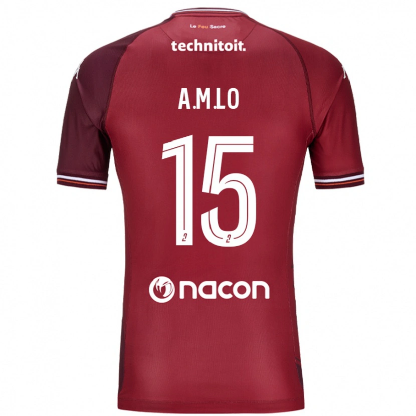 Danxen Kvinder Aboubacar Lô #15 Rød Granata Hjemmebane Spillertrøjer 2024/25 Trøje T-Shirt