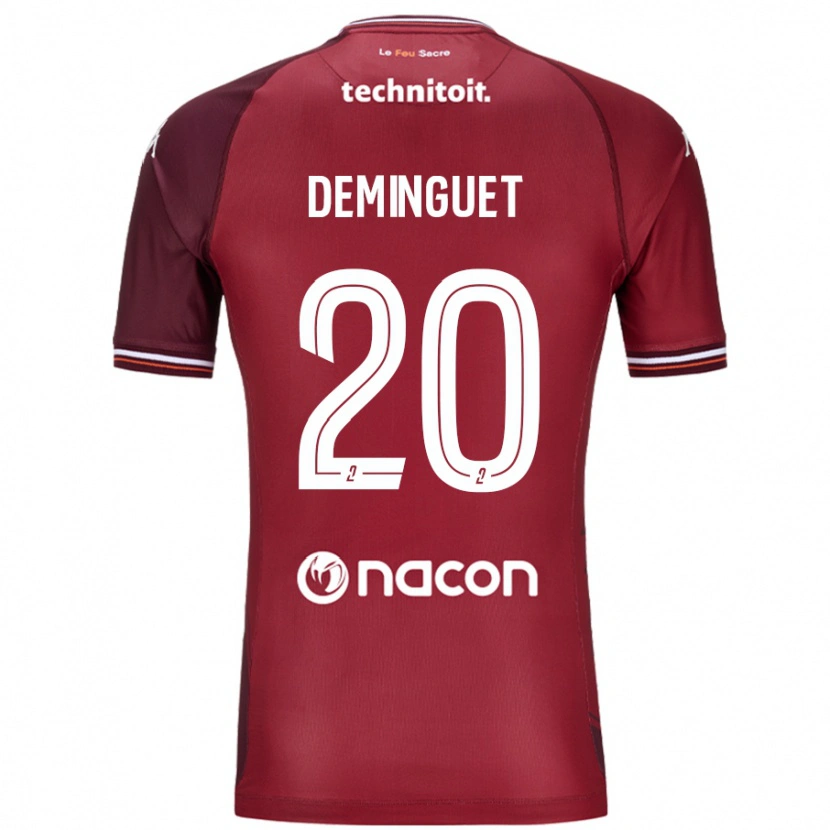 Danxen Kvinder Jessy Deminguet #20 Rød Granata Hjemmebane Spillertrøjer 2024/25 Trøje T-Shirt