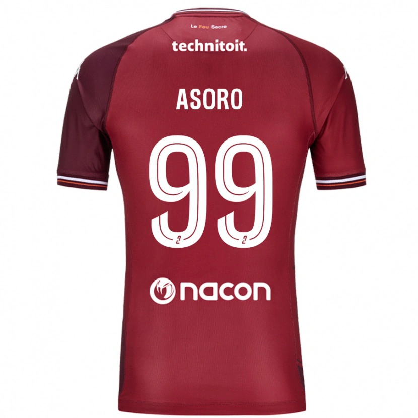 Danxen Kvinder Joel Asoro #99 Rød Granata Hjemmebane Spillertrøjer 2024/25 Trøje T-Shirt