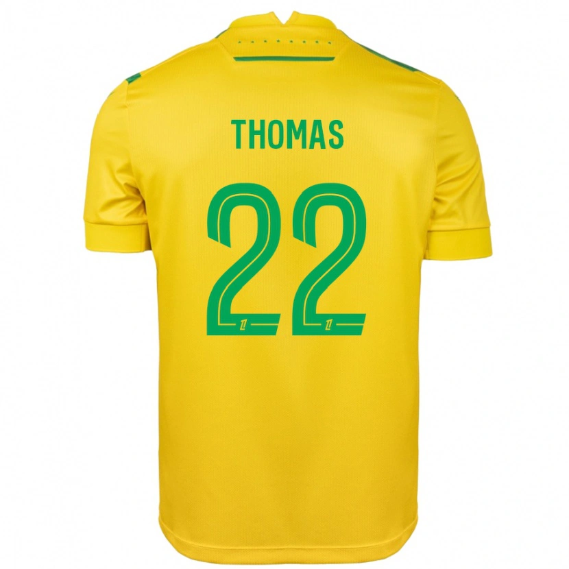Danxen Kvinder Sorba Thomas #22 Gul Grøn Hjemmebane Spillertrøjer 2024/25 Trøje T-Shirt