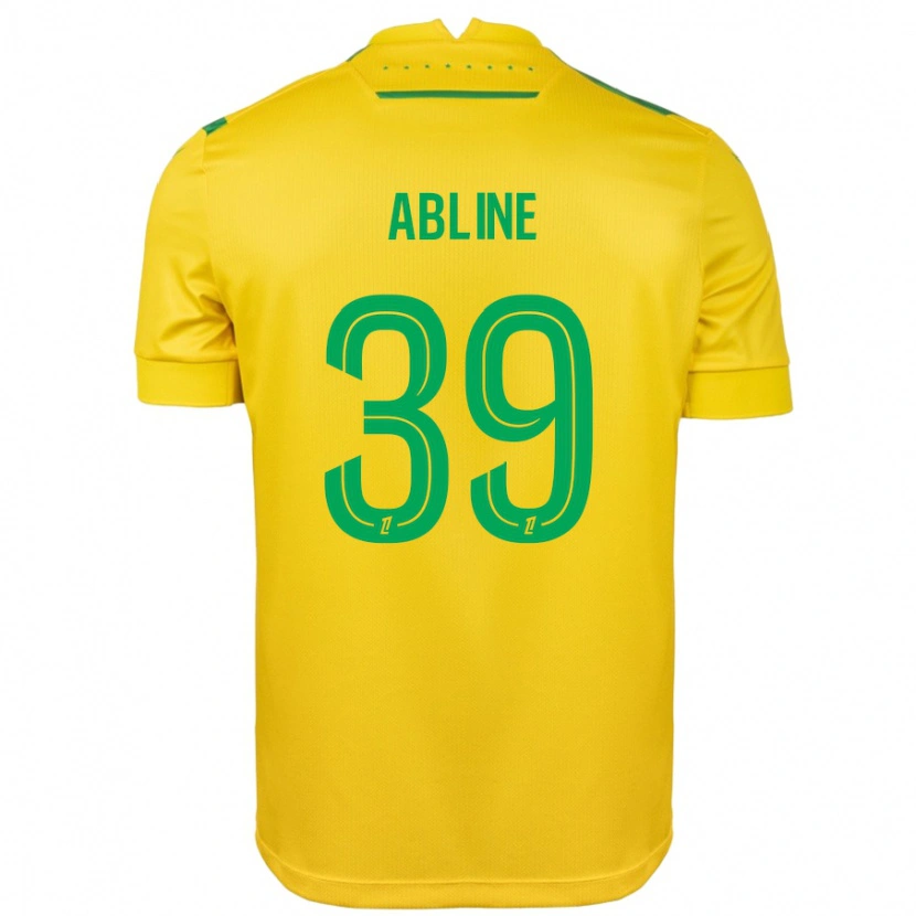 Danxen Kvinder Matthis Abline #39 Gul Grøn Hjemmebane Spillertrøjer 2024/25 Trøje T-Shirt