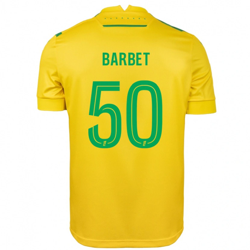 Danxen Kvinder Hugo Barbet #50 Gul Grøn Hjemmebane Spillertrøjer 2024/25 Trøje T-Shirt