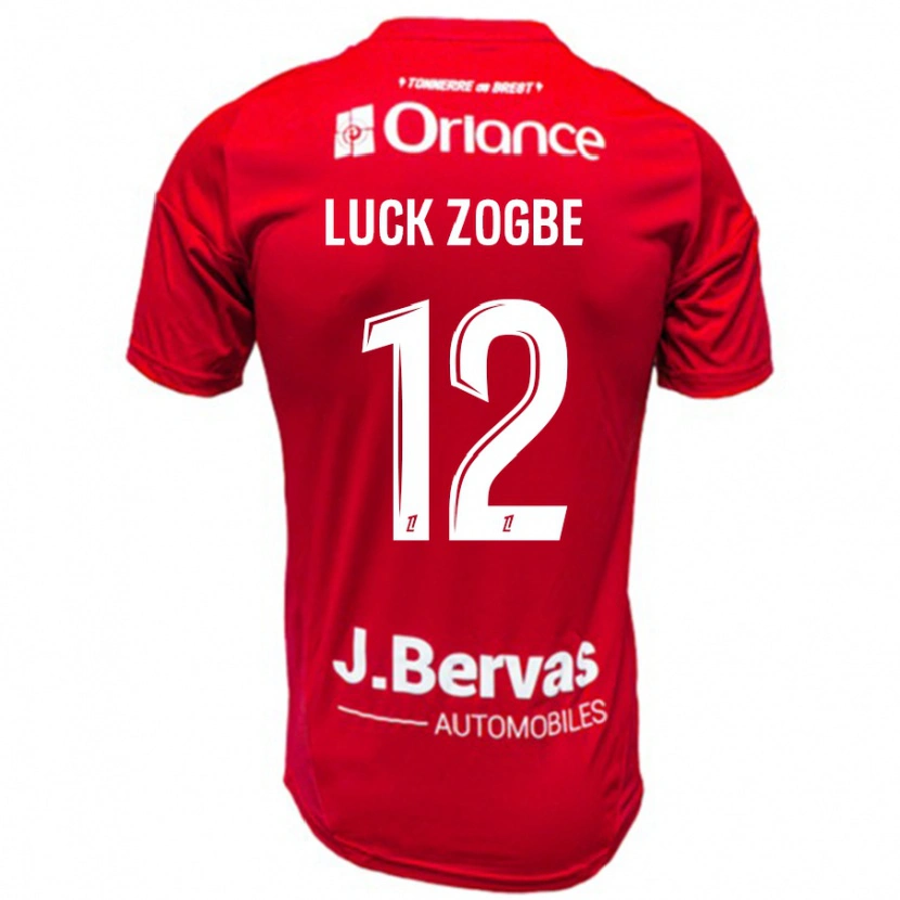 Danxen Kvinder Luck Zogbé #12 Rød Hvid Hjemmebane Spillertrøjer 2024/25 Trøje T-Shirt