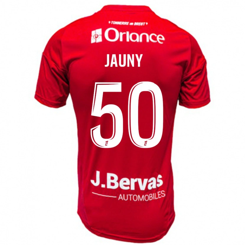 Danxen Kvinder Noah Jauny #50 Rød Hvid Hjemmebane Spillertrøjer 2024/25 Trøje T-Shirt