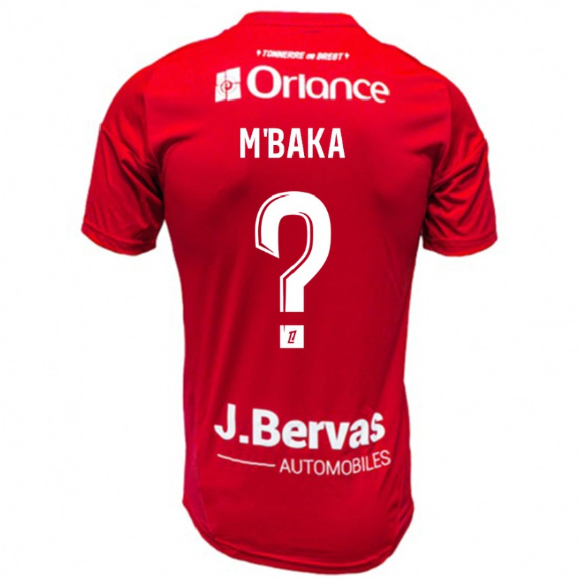 Danxen Kvinder Sacha M'baka #0 Rød Hvid Hjemmebane Spillertrøjer 2024/25 Trøje T-Shirt