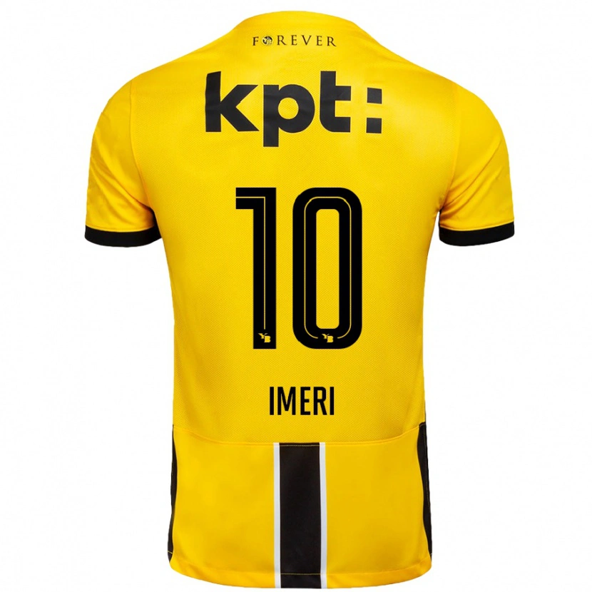 Danxen Kvinder Kastriot Imeri #10 Gul Sort Hjemmebane Spillertrøjer 2024/25 Trøje T-Shirt