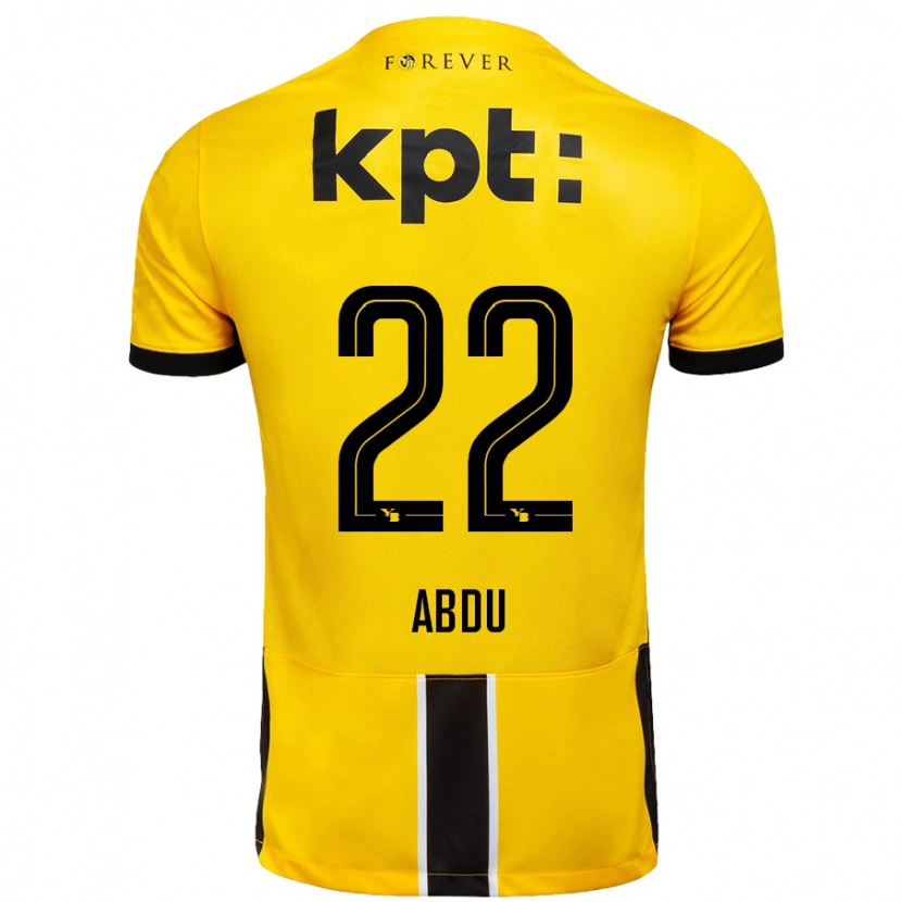 Danxen Kvinder Abdu Conté #22 Gul Sort Hjemmebane Spillertrøjer 2024/25 Trøje T-Shirt