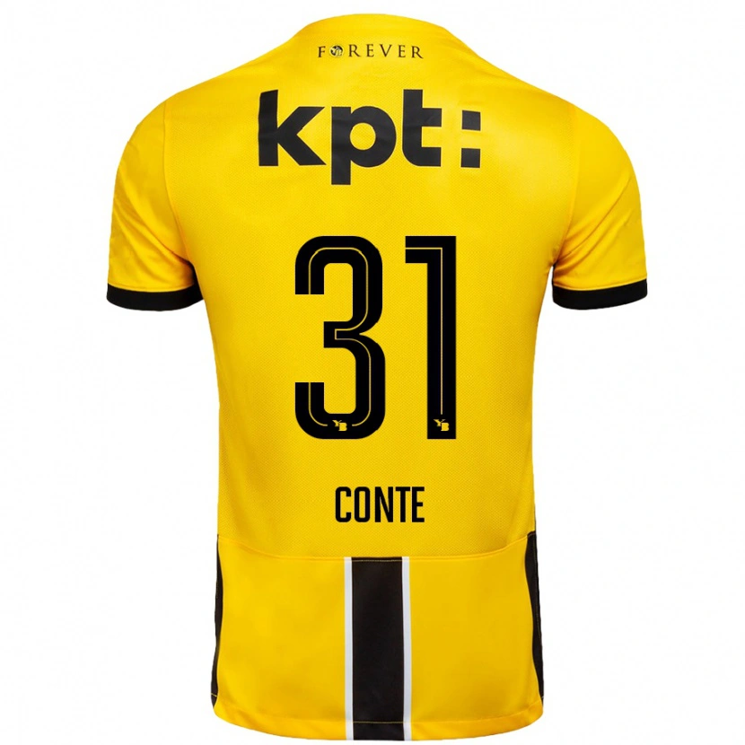 Danxen Kvinder Facinet Conte #31 Gul Sort Hjemmebane Spillertrøjer 2024/25 Trøje T-Shirt