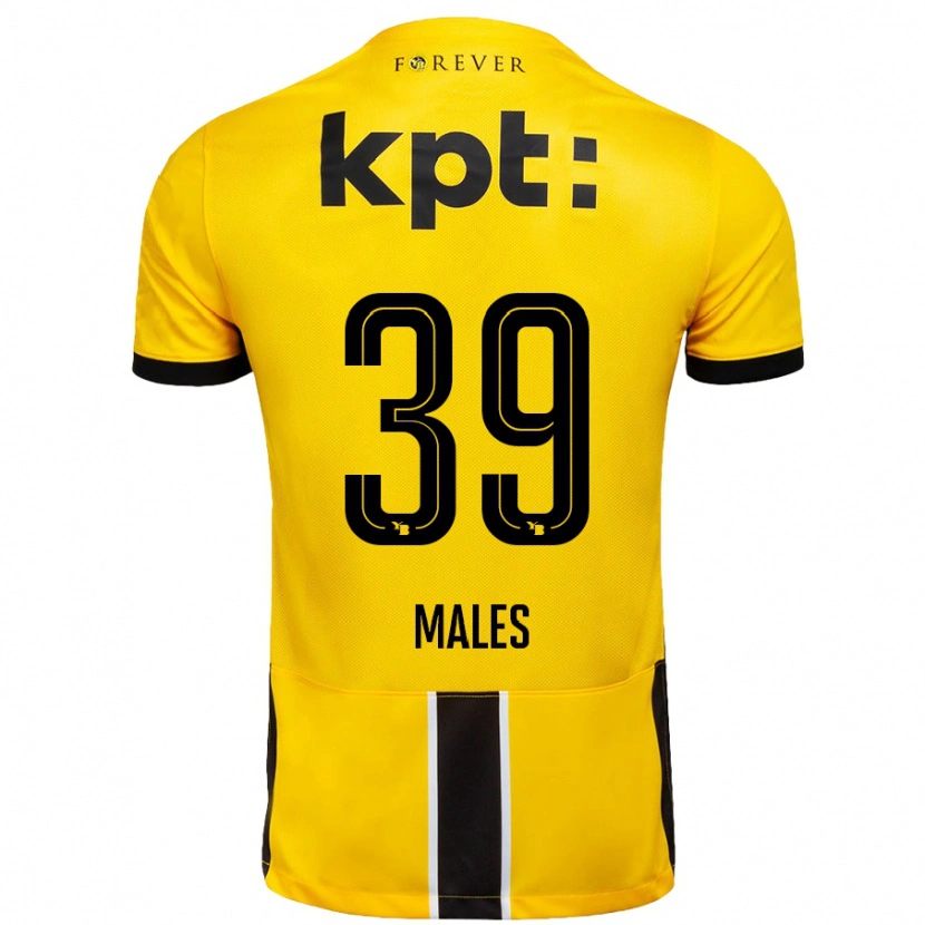 Danxen Kvinder Darian Males #39 Gul Sort Hjemmebane Spillertrøjer 2024/25 Trøje T-Shirt