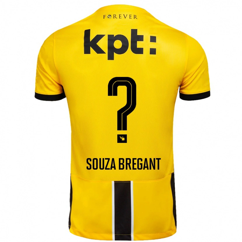 Danxen Kvinder Pietro Souza Bregant #0 Gul Sort Hjemmebane Spillertrøjer 2024/25 Trøje T-Shirt