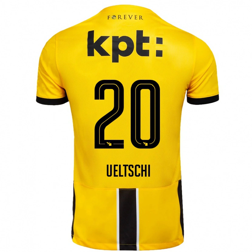 Danxen Kvinder Rilana Ueltschi #20 Gul Sort Hjemmebane Spillertrøjer 2024/25 Trøje T-Shirt