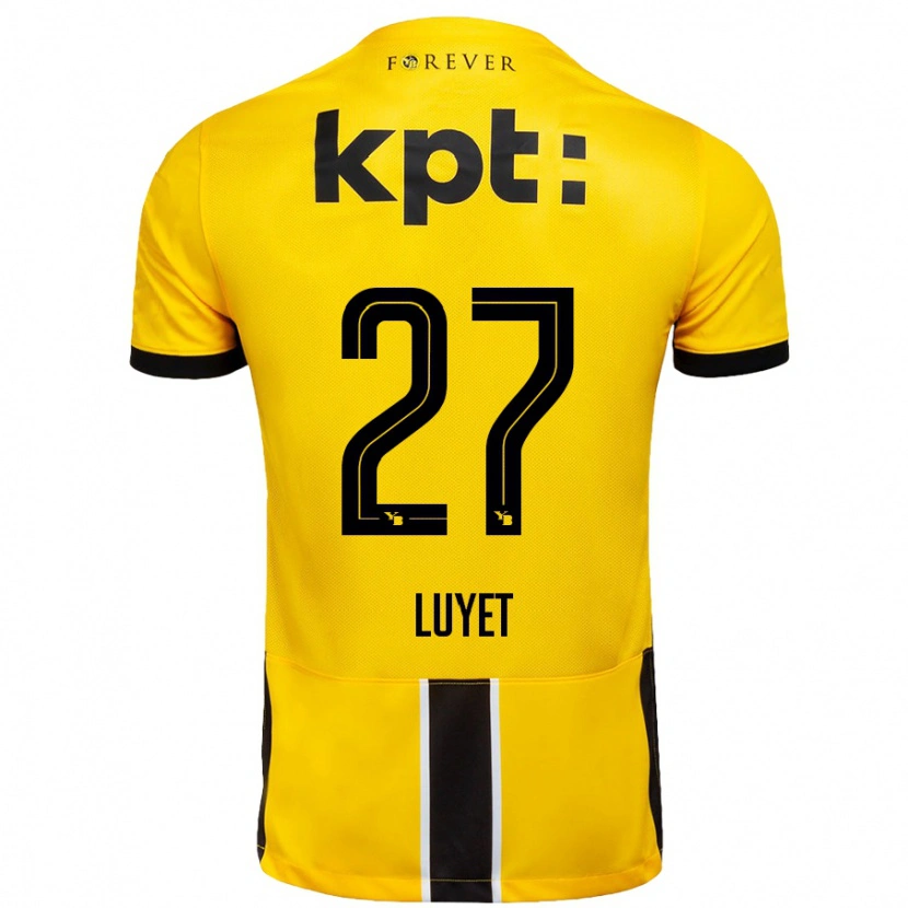 Danxen Kvinder Naomi Luyet #27 Gul Sort Hjemmebane Spillertrøjer 2024/25 Trøje T-Shirt