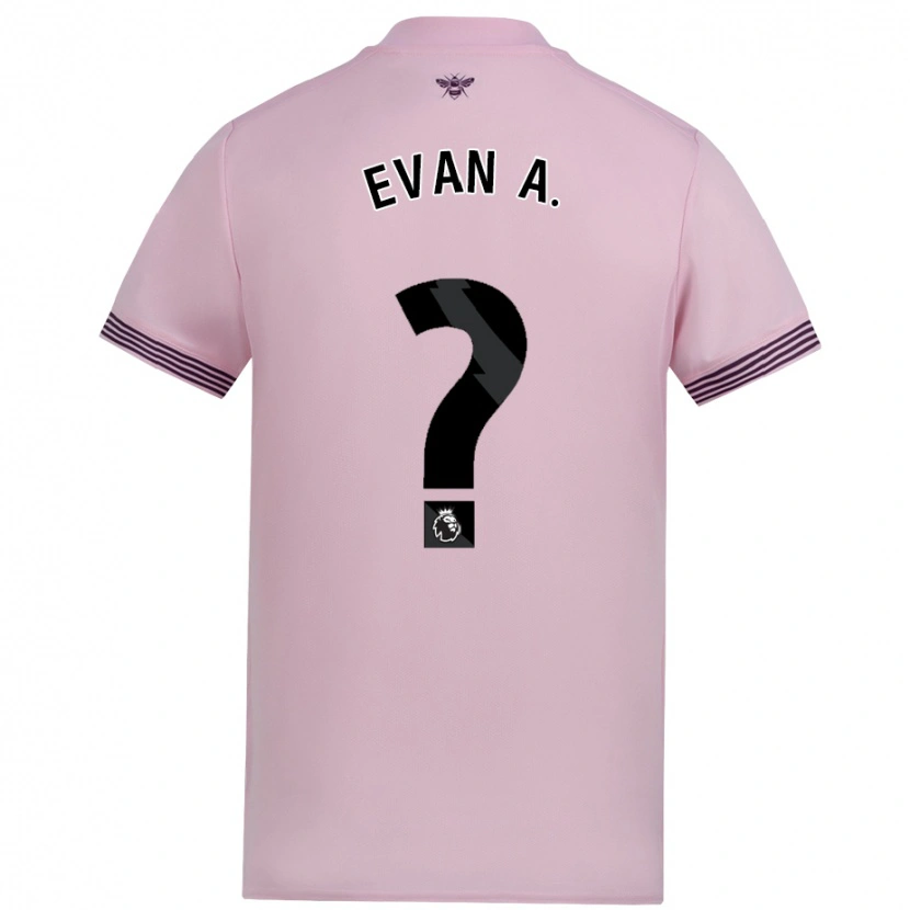 Danxen Kvinder Evan Anderson #0 Lyserød Udebane Spillertrøjer 2024/25 Trøje T-Shirt
