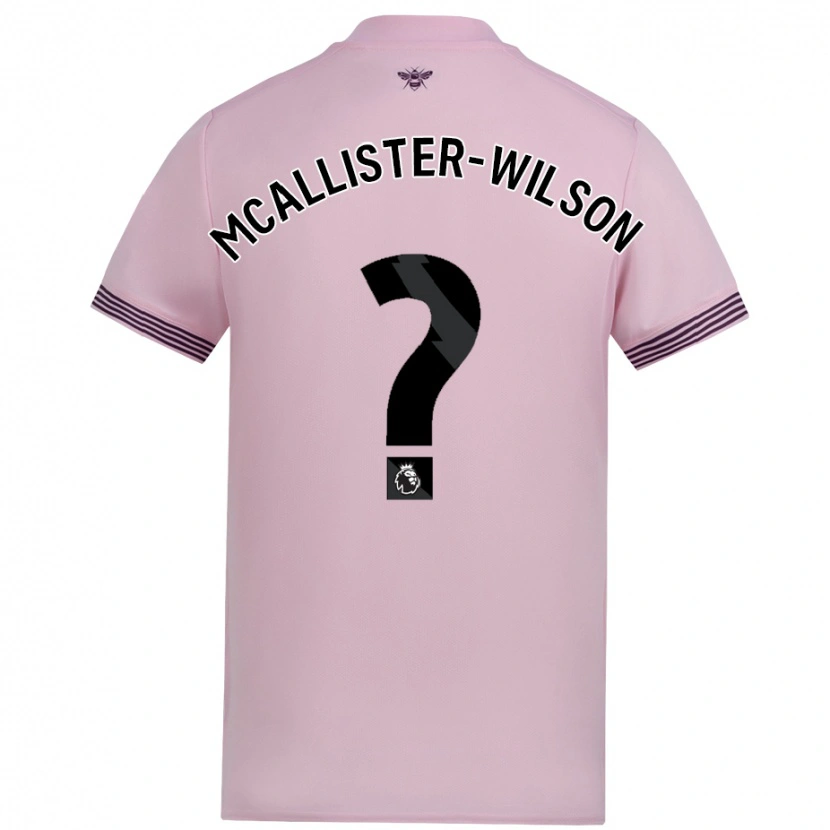 Danxen Kvinder Zack Mcallister-Wilson #0 Lyserød Udebane Spillertrøjer 2024/25 Trøje T-Shirt