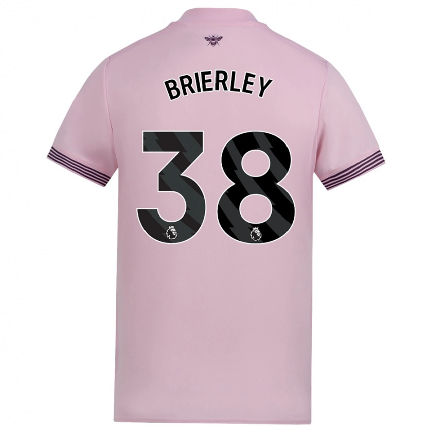 Danxen Kvinder Ethan Brierley #38 Lyserød Udebane Spillertrøjer 2024/25 Trøje T-Shirt