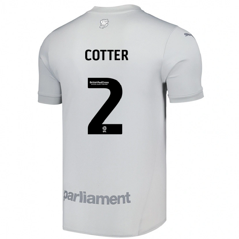 Danxen Kvinder Barry Cotter #2 Sølvgrå Udebane Spillertrøjer 2024/25 Trøje T-Shirt