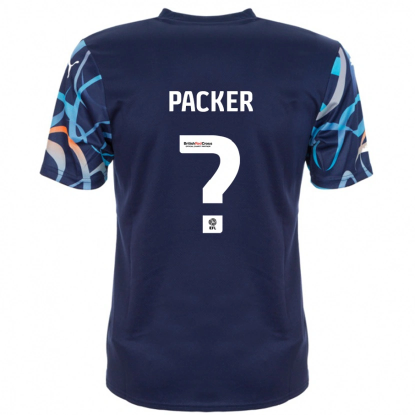 Danxen Kvinder Caitlin Packer #0 Marineblå Udebane Spillertrøjer 2024/25 Trøje T-Shirt