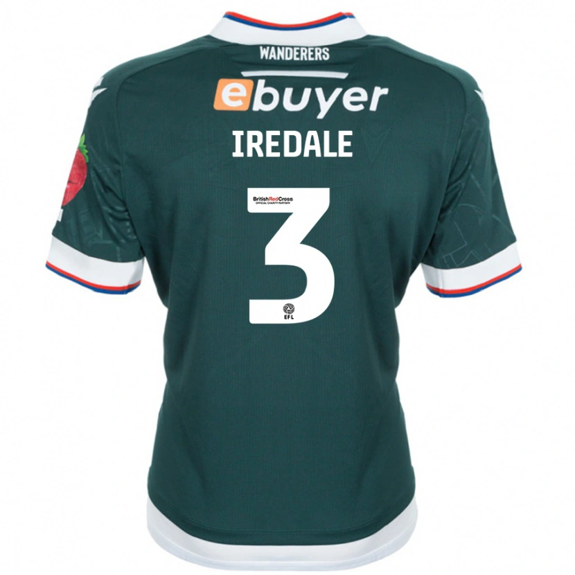 Danxen Kvinder Jack Iredale #3 Mørkegrøn Udebane Spillertrøjer 2024/25 Trøje T-Shirt