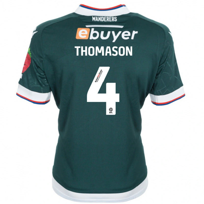 Danxen Kvinder George Thomason #4 Mørkegrøn Udebane Spillertrøjer 2024/25 Trøje T-Shirt
