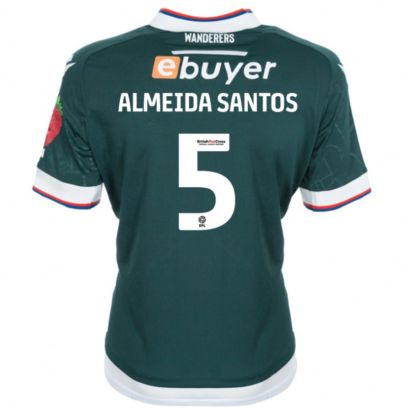Danxen Kvinder Ricardo Santos #5 Mørkegrøn Udebane Spillertrøjer 2024/25 Trøje T-Shirt