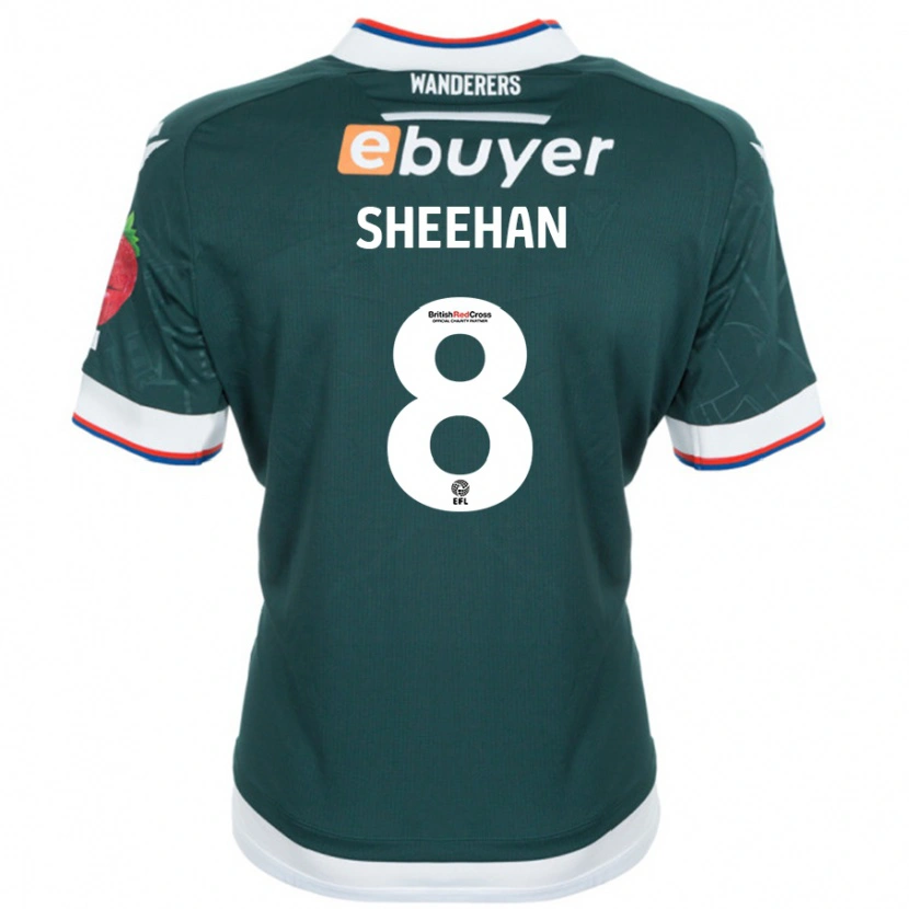 Danxen Kvinder Josh Sheehan #8 Mørkegrøn Udebane Spillertrøjer 2024/25 Trøje T-Shirt