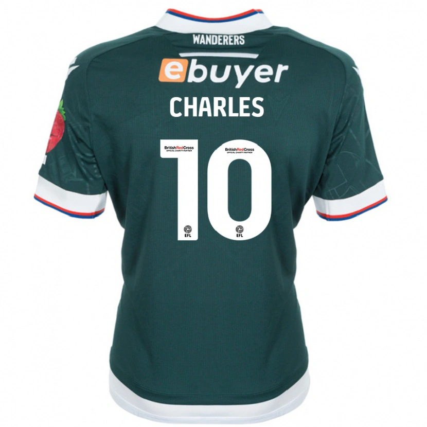 Danxen Kvinder Dion Charles #10 Mørkegrøn Udebane Spillertrøjer 2024/25 Trøje T-Shirt