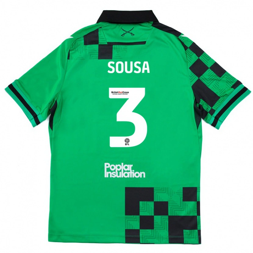 Danxen Kvinder Lino Sousa #3 Grøn Sort Udebane Spillertrøjer 2024/25 Trøje T-Shirt