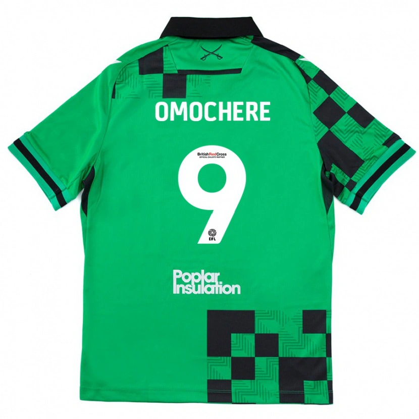 Danxen Kvinder Promise Omochere #9 Grøn Sort Udebane Spillertrøjer 2024/25 Trøje T-Shirt