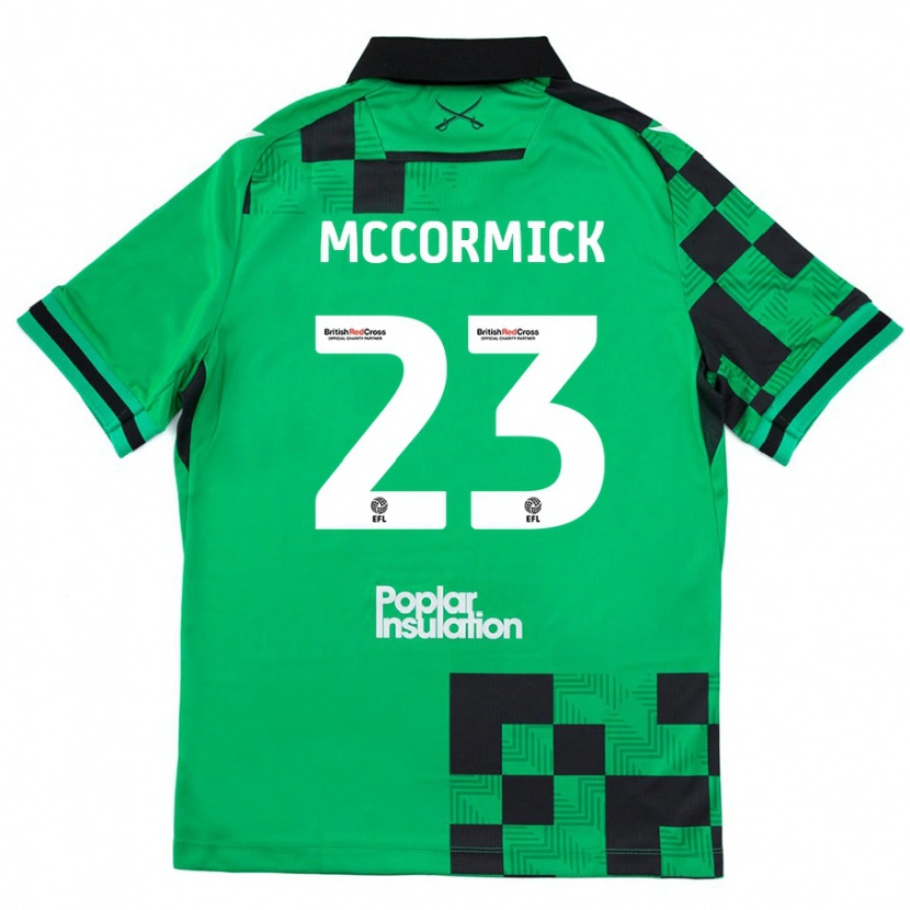 Danxen Kvinder Luke Mccormick #23 Grøn Sort Udebane Spillertrøjer 2024/25 Trøje T-Shirt