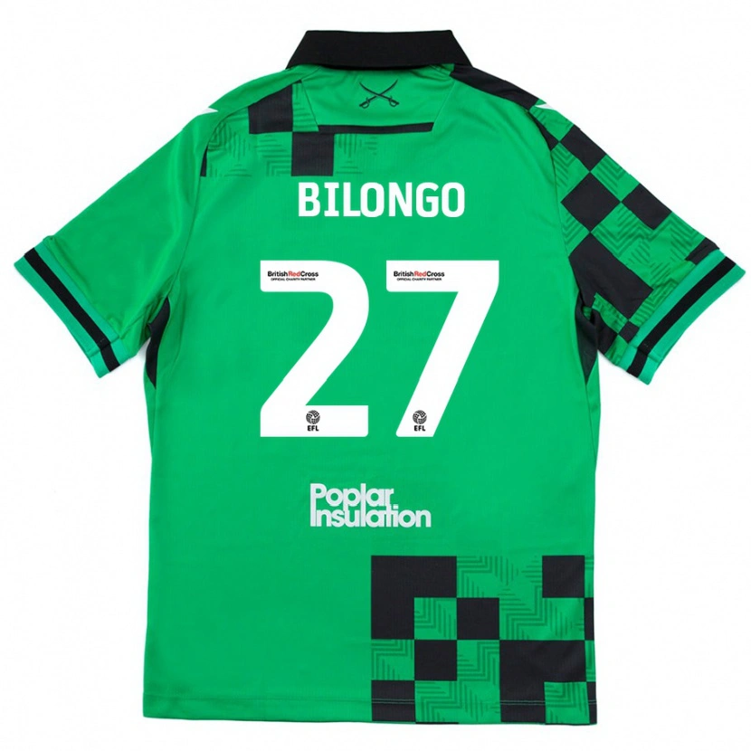 Danxen Kvinder Bryant Bilongo #27 Grøn Sort Udebane Spillertrøjer 2024/25 Trøje T-Shirt