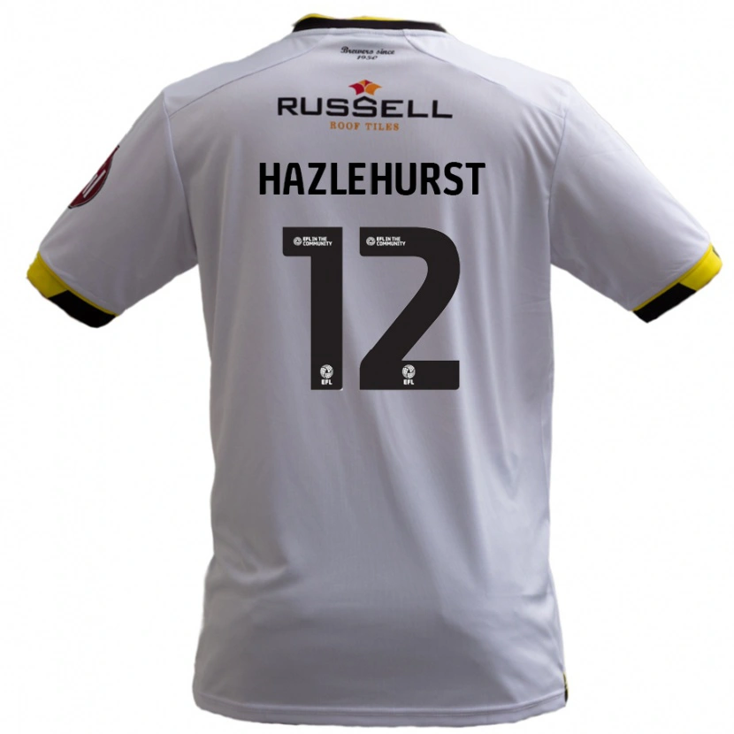 Danxen Kvinder Jack Hazlehurst #12 Hvid Udebane Spillertrøjer 2024/25 Trøje T-Shirt