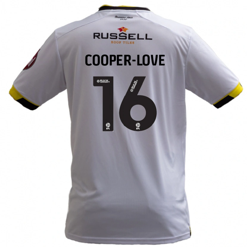 Danxen Kvinder Jack Cooper-Love #16 Hvid Udebane Spillertrøjer 2024/25 Trøje T-Shirt