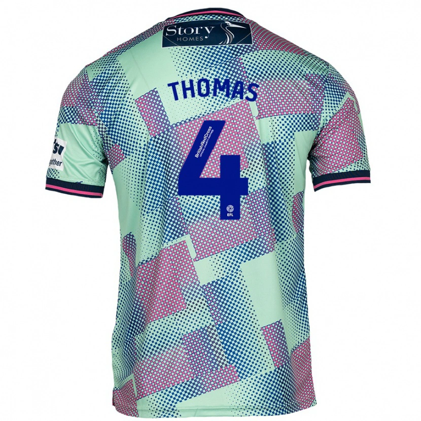 Danxen Kvinder Terell Thomas #4 Grøn Udebane Spillertrøjer 2024/25 Trøje T-Shirt