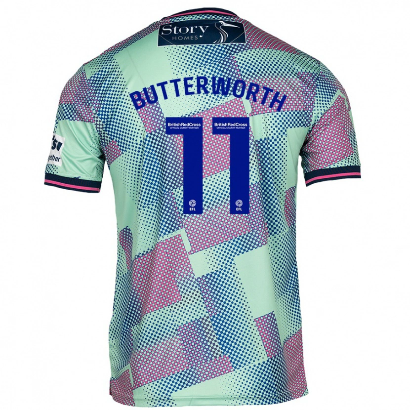 Danxen Kvinder Daniel Butterworth #11 Grøn Udebane Spillertrøjer 2024/25 Trøje T-Shirt