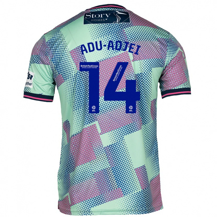 Danxen Kvinder Daniel Adu-Adjei #14 Grøn Udebane Spillertrøjer 2024/25 Trøje T-Shirt