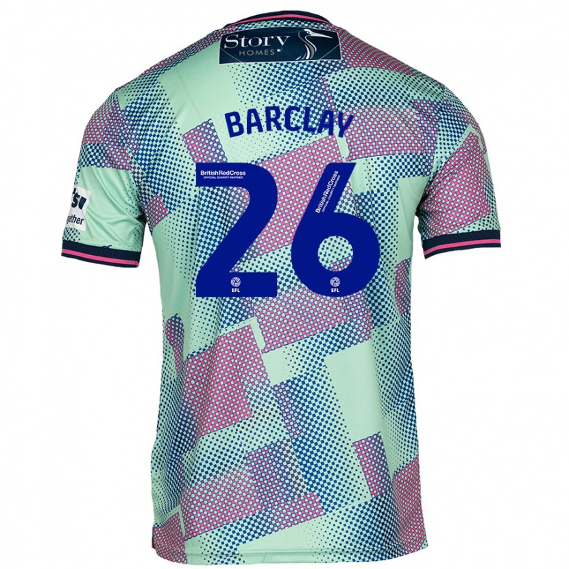 Danxen Kvinder Ben Barclay #26 Grøn Udebane Spillertrøjer 2024/25 Trøje T-Shirt