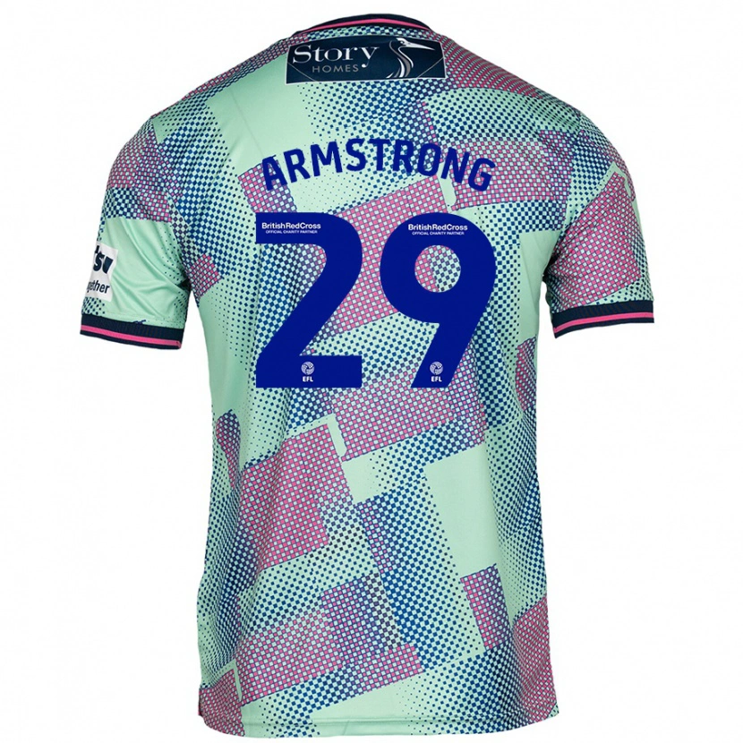 Danxen Kvinder Luke Armstrong #29 Grøn Udebane Spillertrøjer 2024/25 Trøje T-Shirt