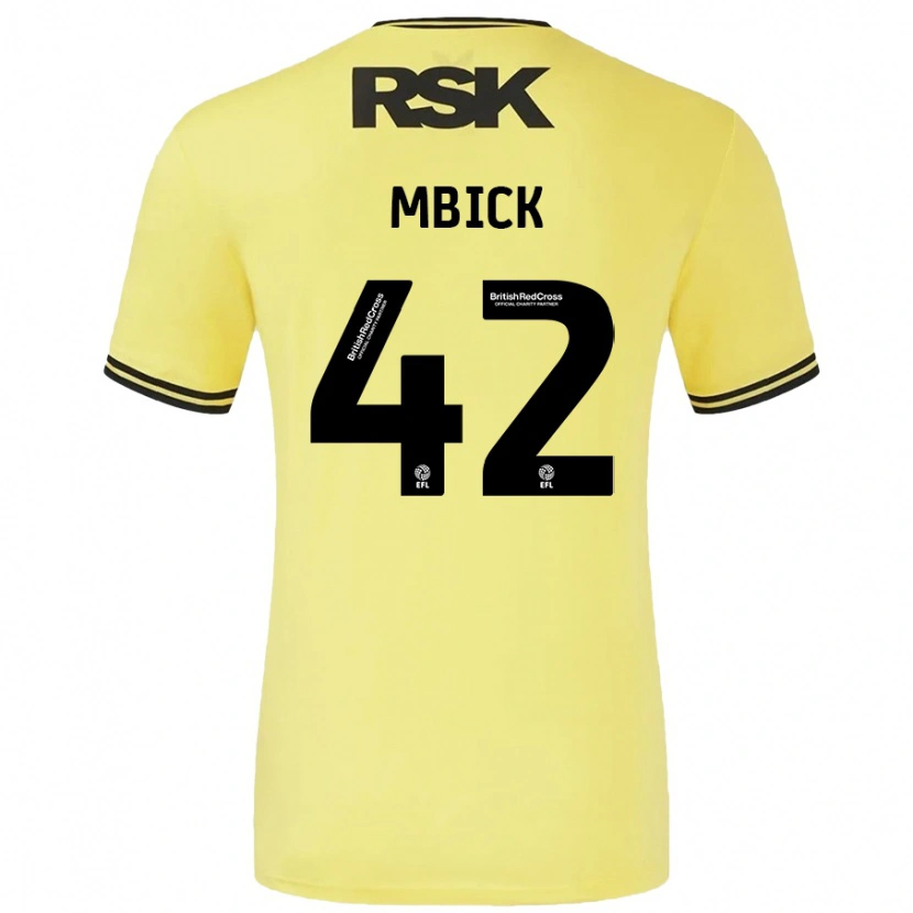 Danxen Kvinder Micah Mbick #42 Gul Sort Udebane Spillertrøjer 2024/25 Trøje T-Shirt