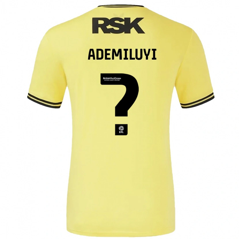 Danxen Kvinder Princess Ademiluyi #0 Gul Sort Udebane Spillertrøjer 2024/25 Trøje T-Shirt