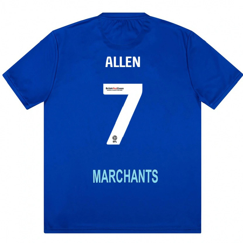 Danxen Kvinder Emily Allen #7 Grøn Udebane Spillertrøjer 2024/25 Trøje T-Shirt