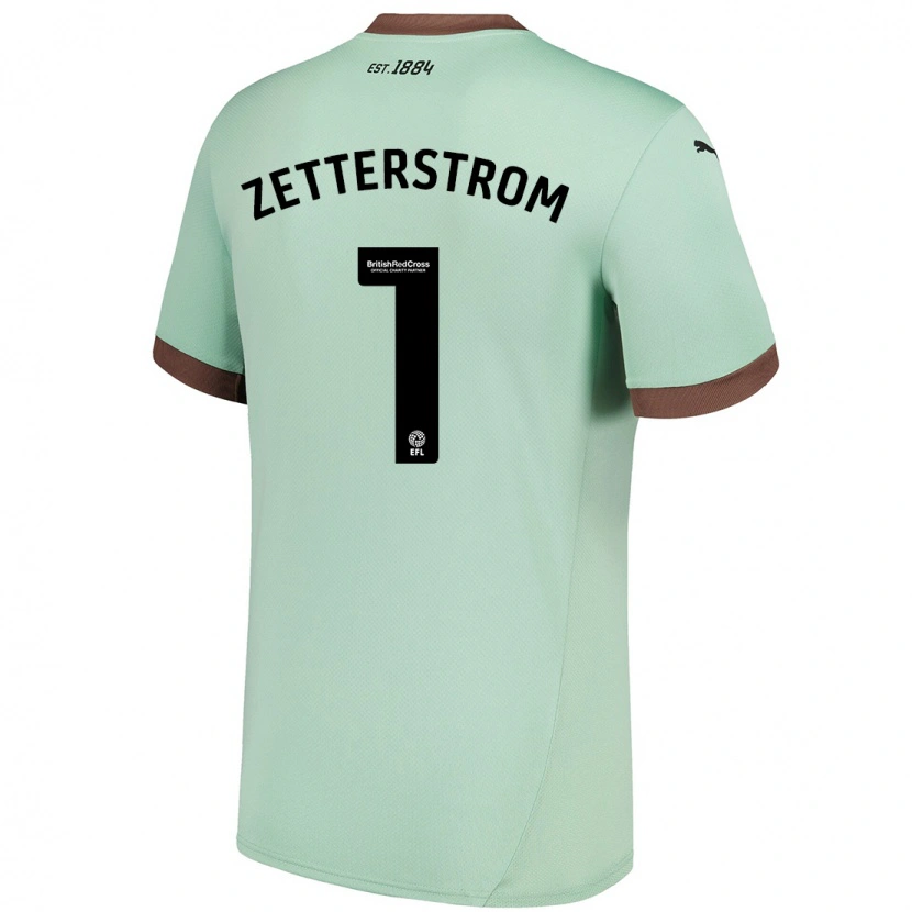 Danxen Kvinder Jacob Widell Zetterström #1 Bleg Grøn Udebane Spillertrøjer 2024/25 Trøje T-Shirt
