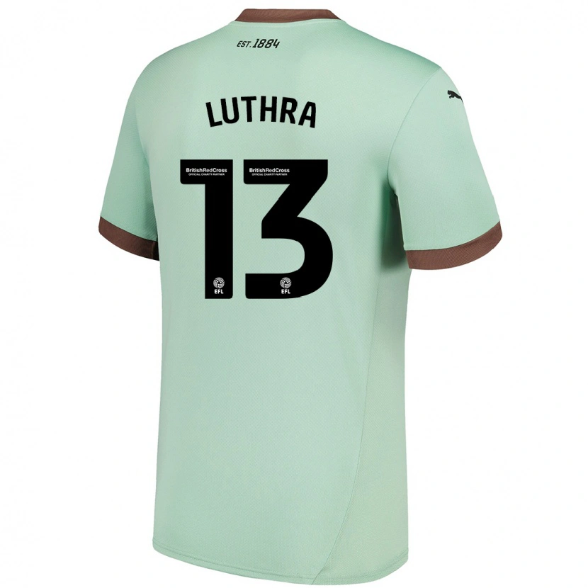 Danxen Kvinder Rohan Luthra #13 Bleg Grøn Udebane Spillertrøjer 2024/25 Trøje T-Shirt