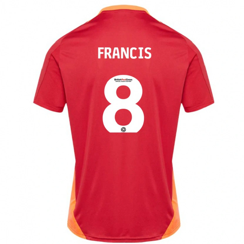 Danxen Kvinder Ed Francis #8 Blå Off White Udebane Spillertrøjer 2024/25 Trøje T-Shirt