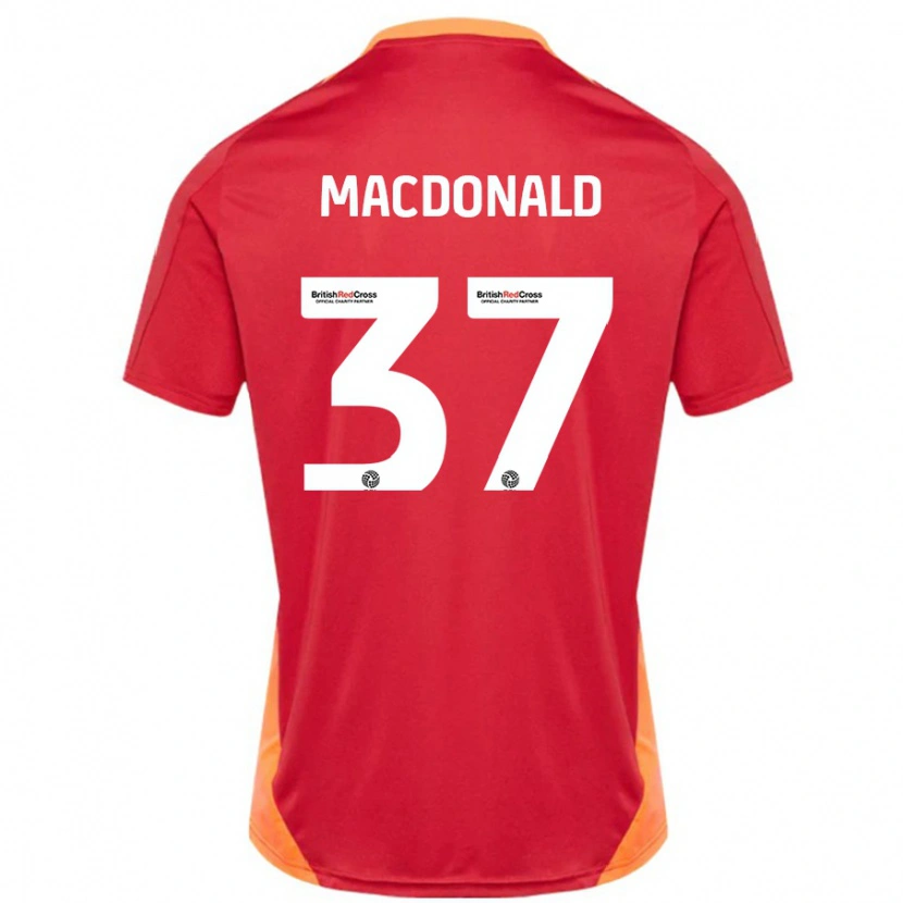 Danxen Kvinder Shaun Macdonald #37 Blå Off White Udebane Spillertrøjer 2024/25 Trøje T-Shirt