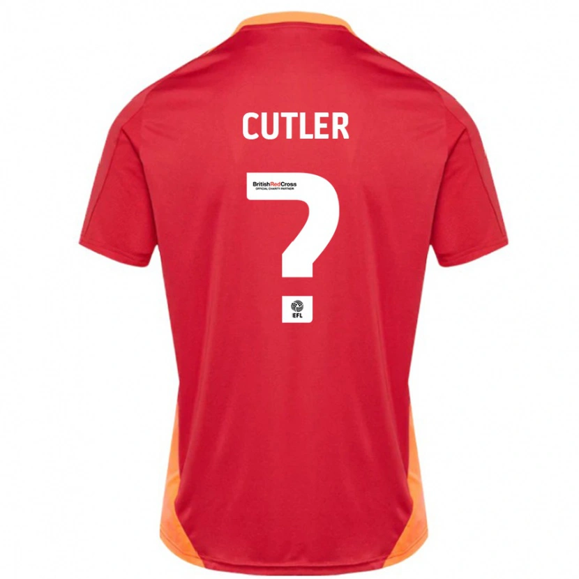 Danxen Kvinder Theo Cutler #0 Blå Off White Udebane Spillertrøjer 2024/25 Trøje T-Shirt